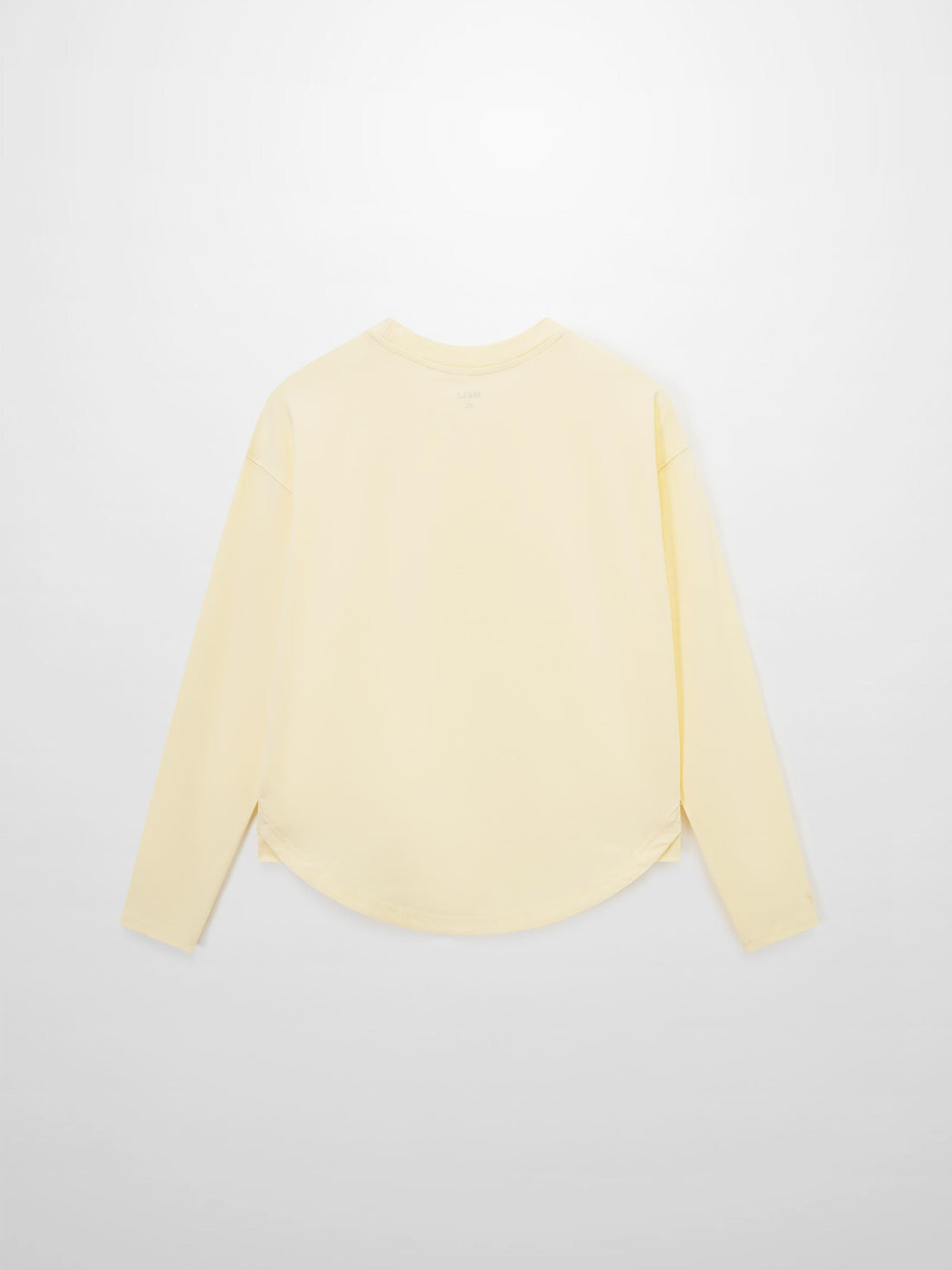 Oversized Rounded Hem T-Shirt-Yellow