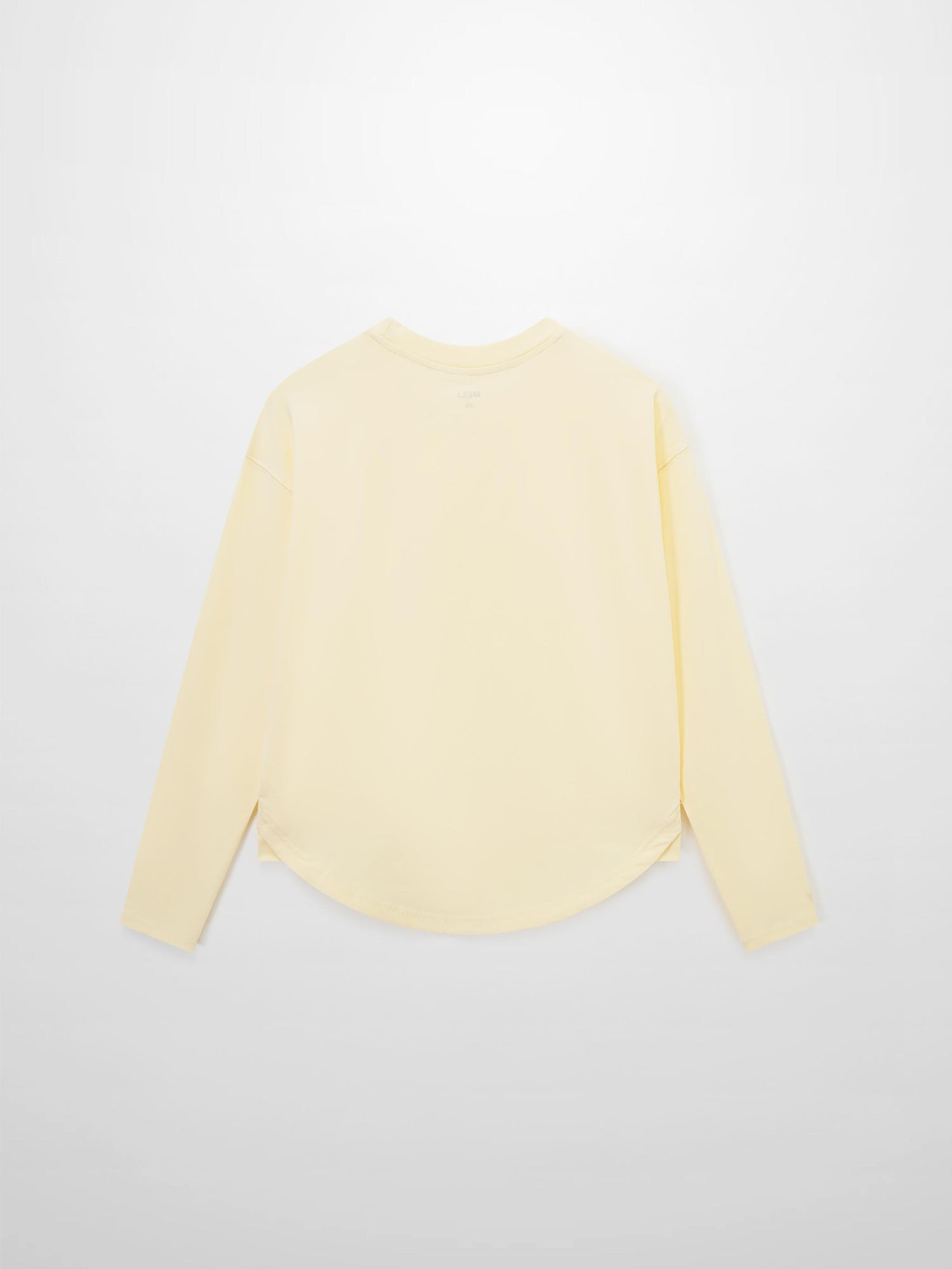 Oversized Rounded Hem T-Shirt-Yellow