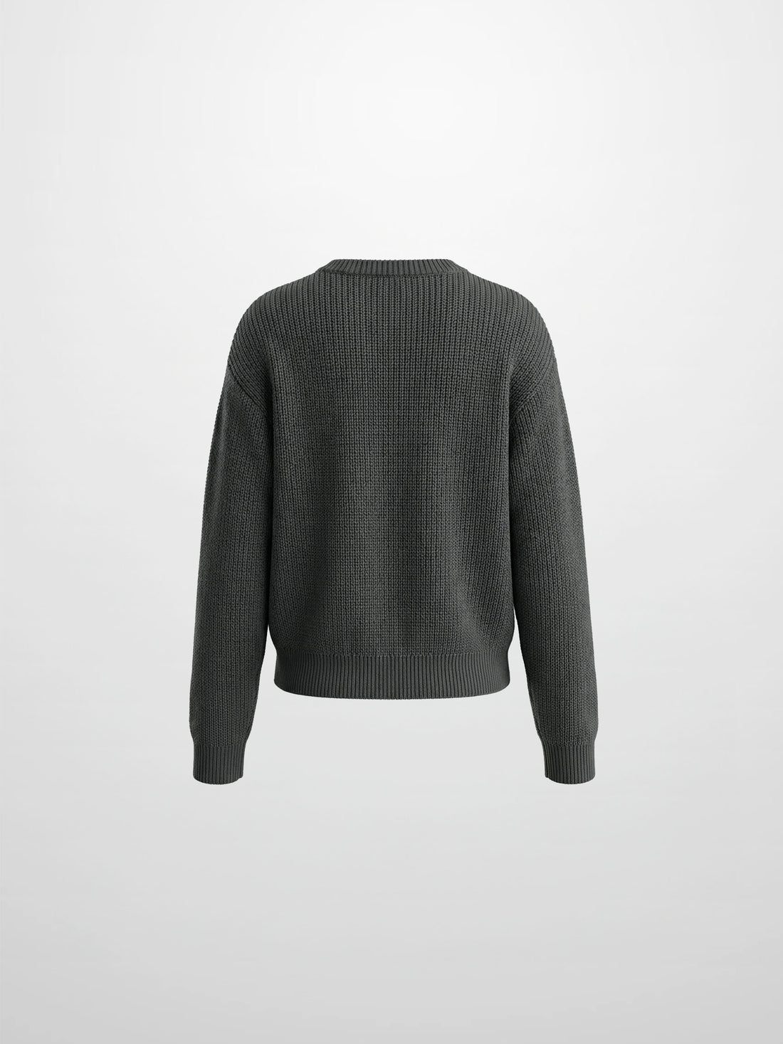 Embroidered Bow Sweater - Grey/Burgundy
