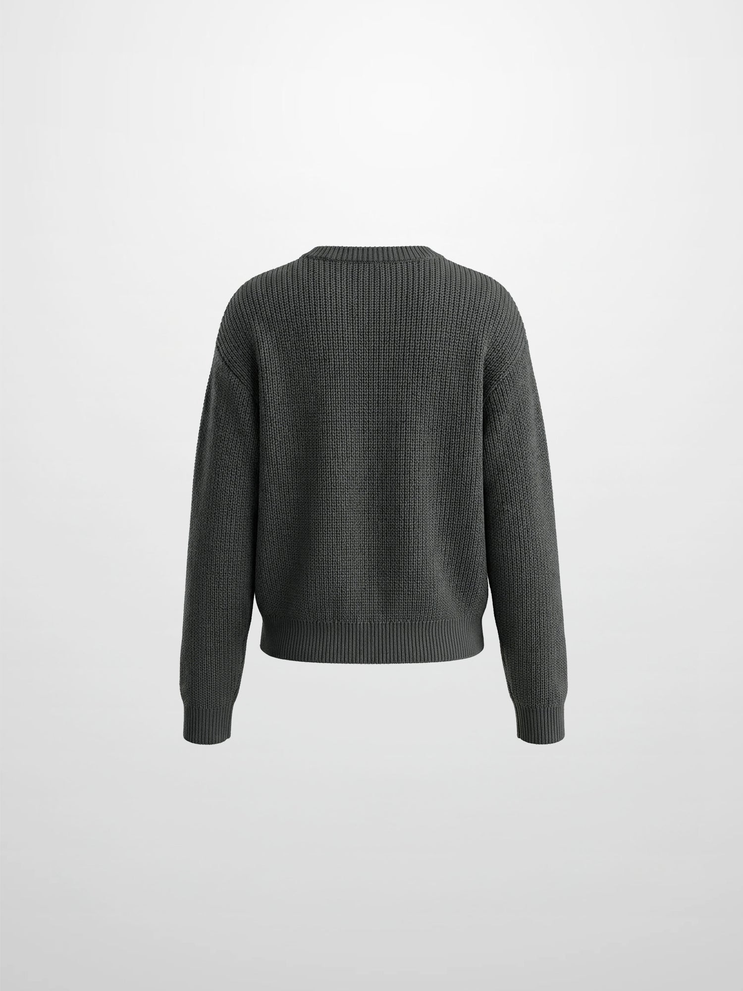Embroidered Bow Sweater - Grey/Burgundy