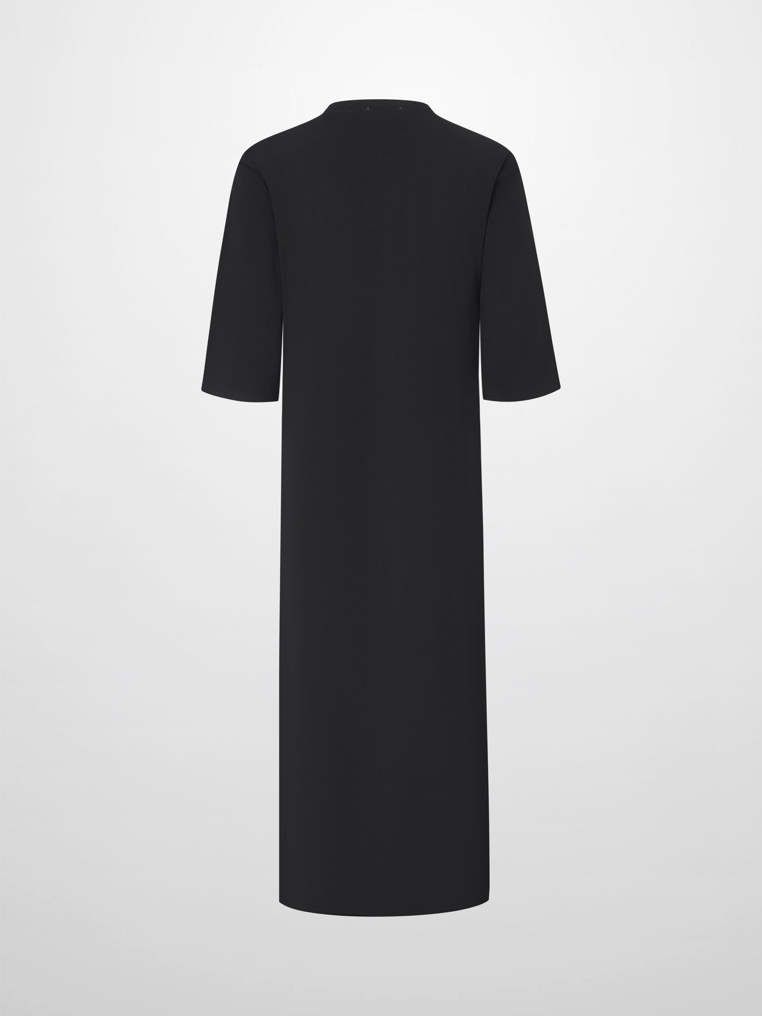 Maxi T-Shirt Dress-Black/White Palm