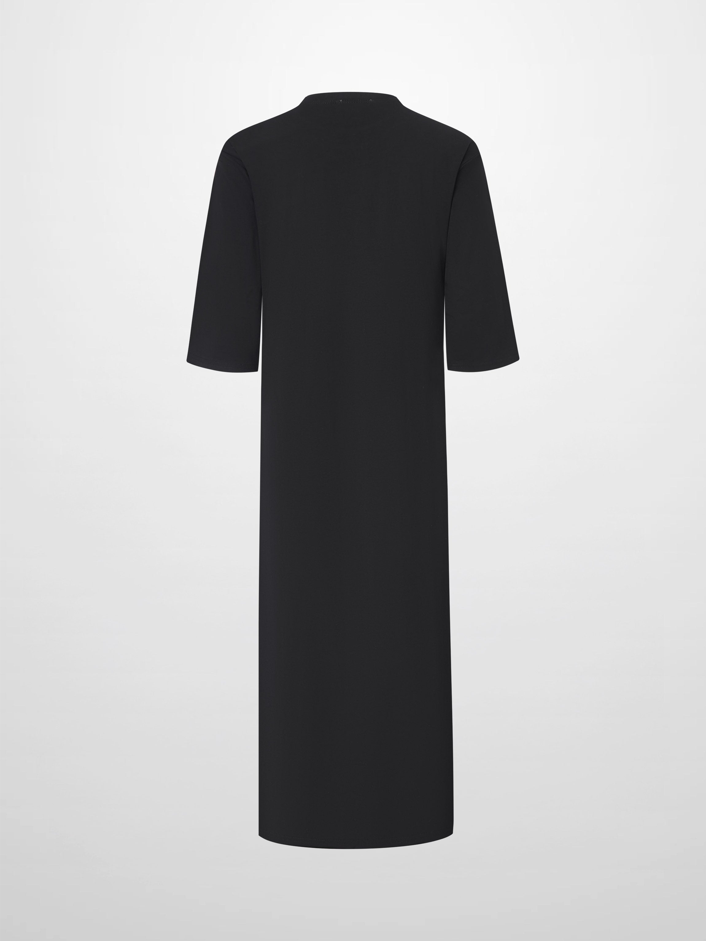 Maxi T-Shirt Dress-Black/White Palm