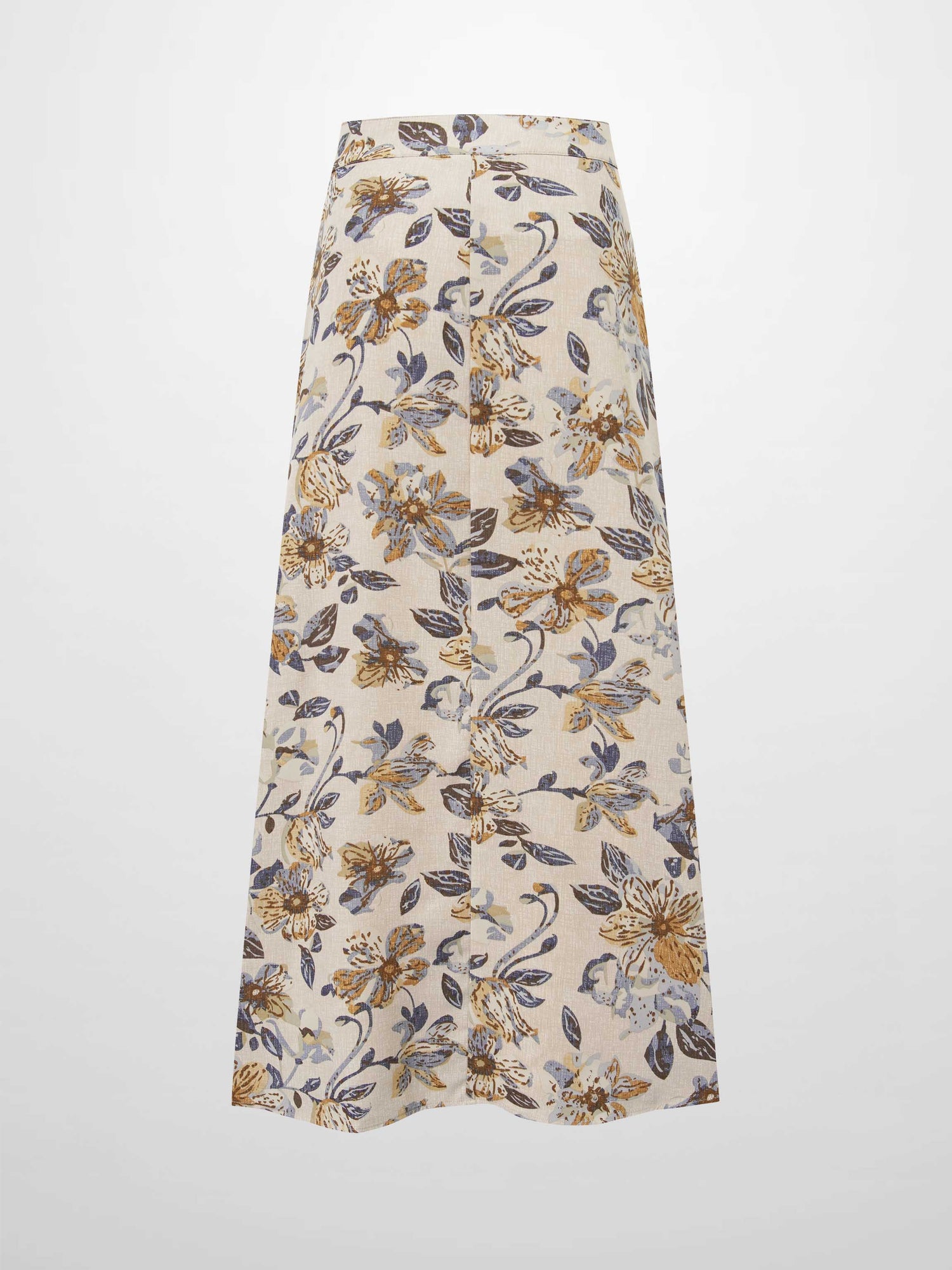 Gathered Overlay Skirt-Oatmeal Floral