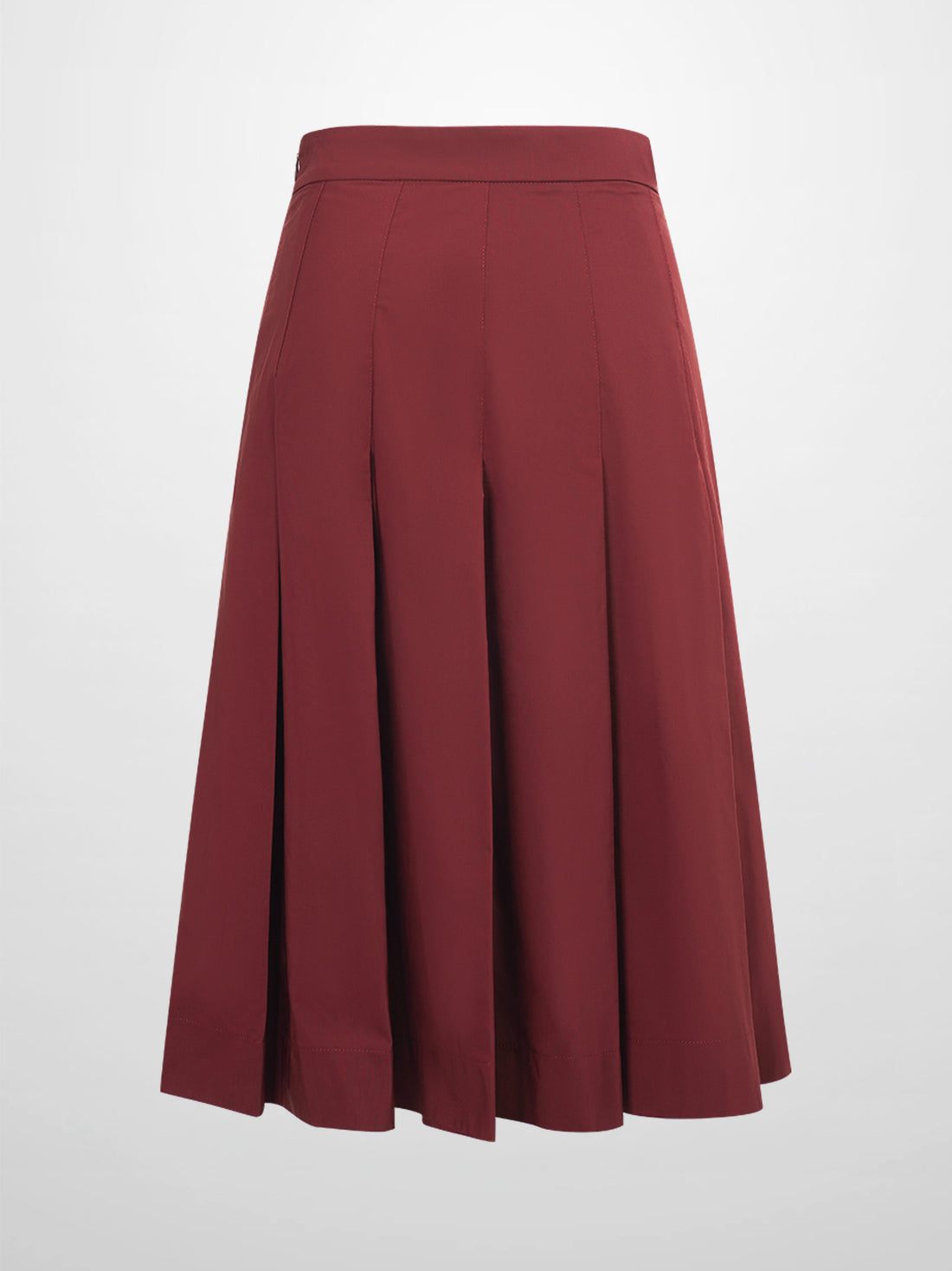 Taffeta Pleat Skirt 26&quot;-Burgundy
