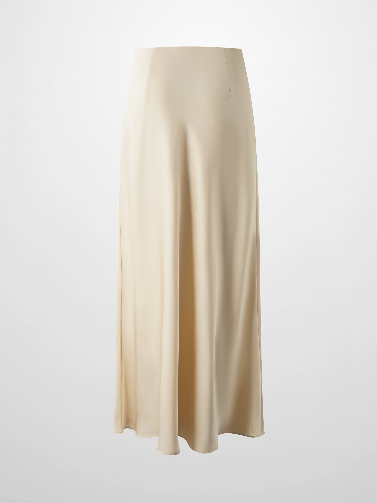 Solid Faux Satin Slip Skirt-Peach