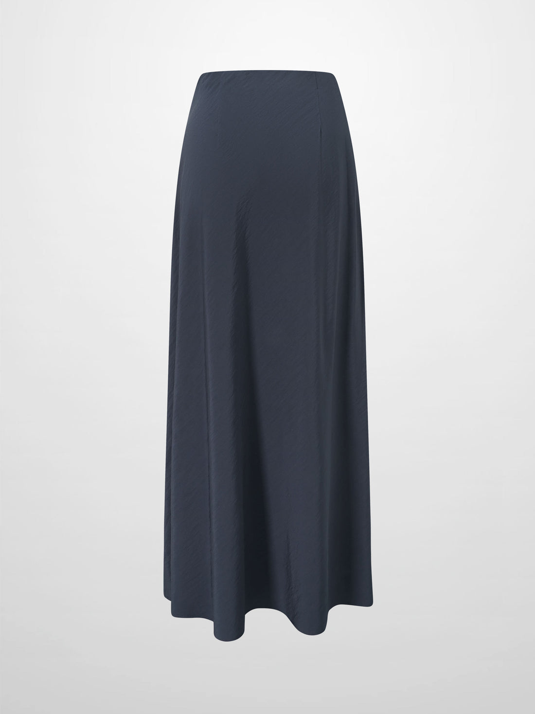 Crinkle Cotton Skirt 37"-Navy