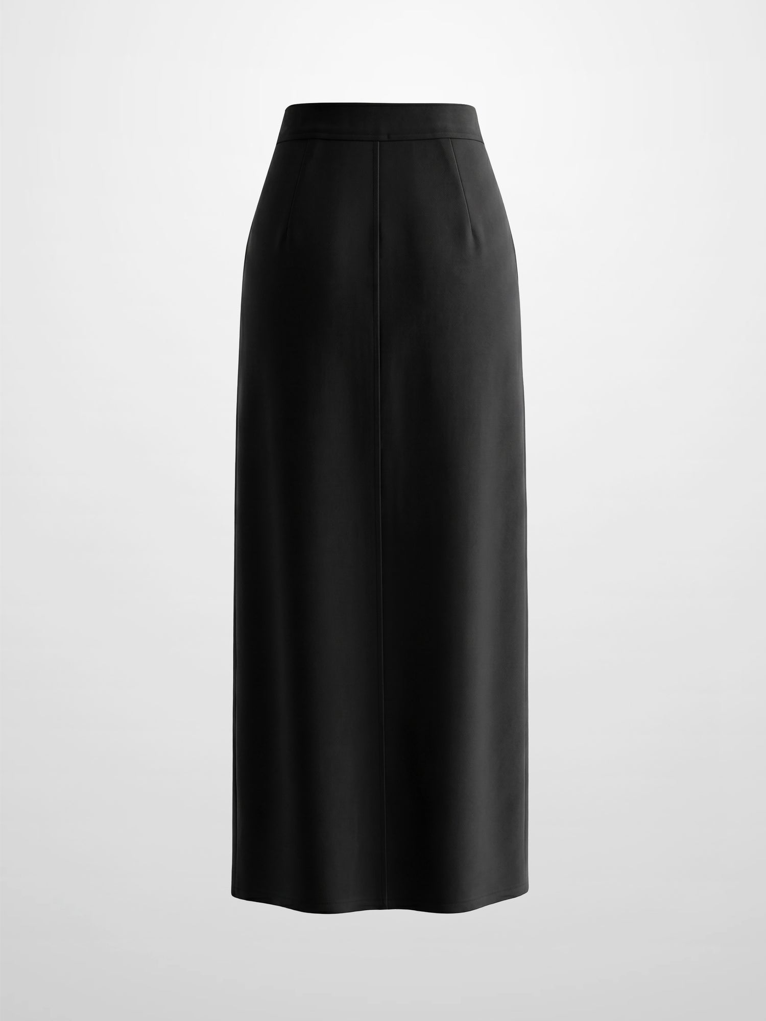 Straight Ponte Maxi Skirt-Black
