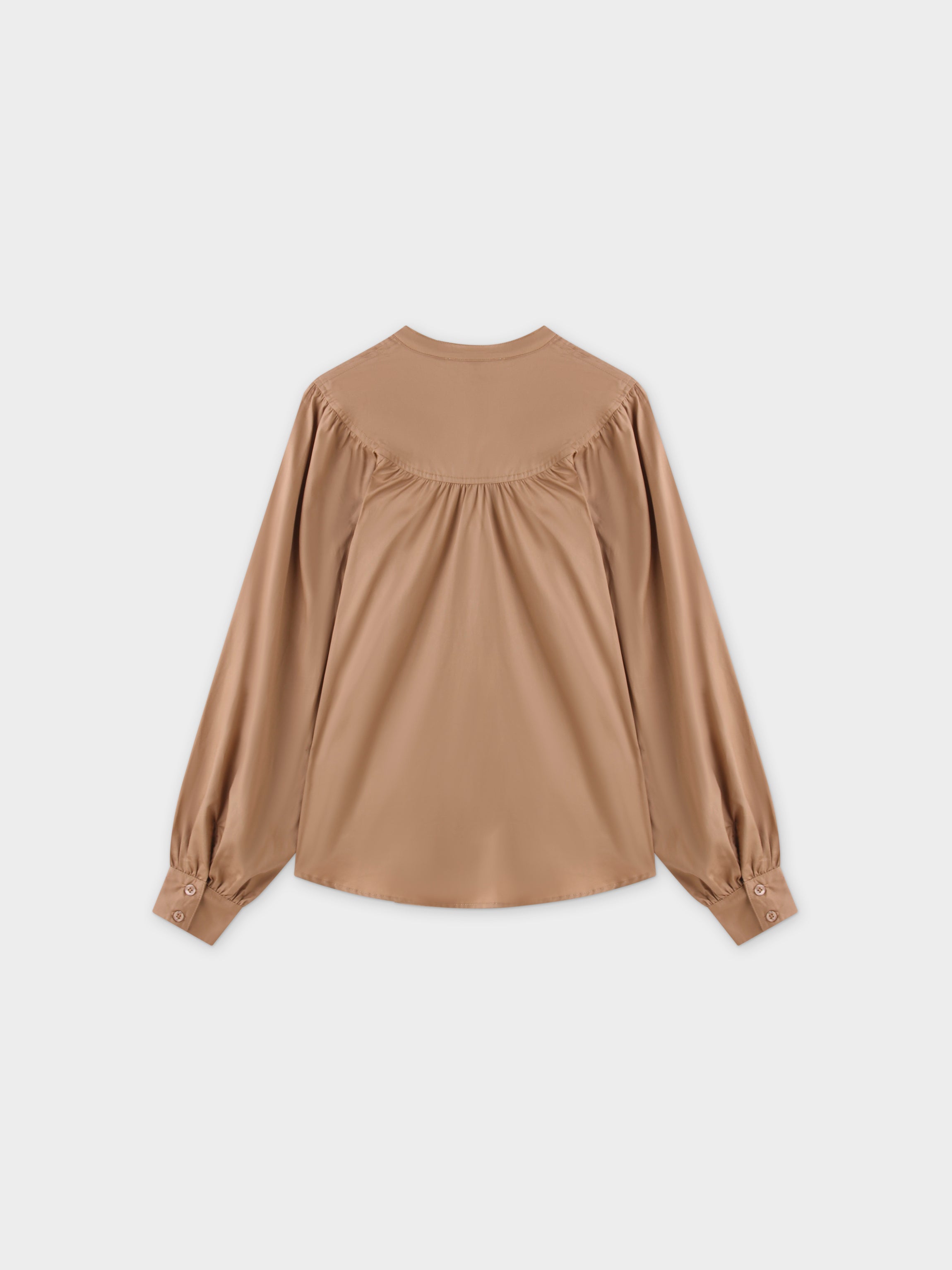 Blusa Top Fruncida-Bronceado