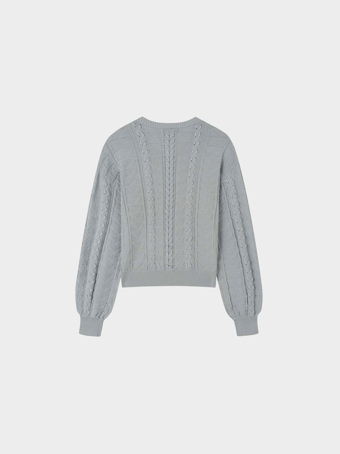 Cross Stitch Sweater-Slate Blue