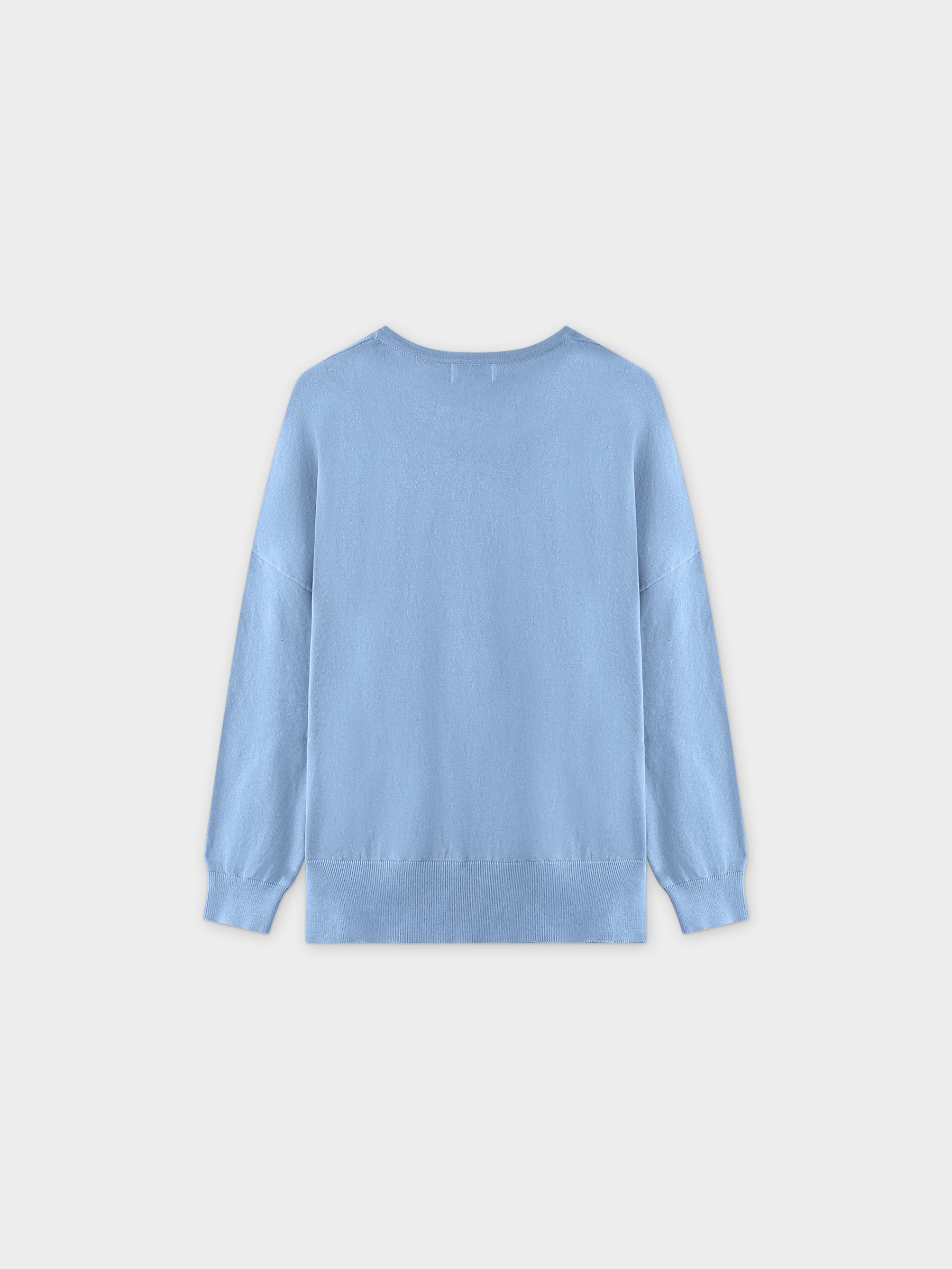 Oversized Lightweight Sweater-Light Blue