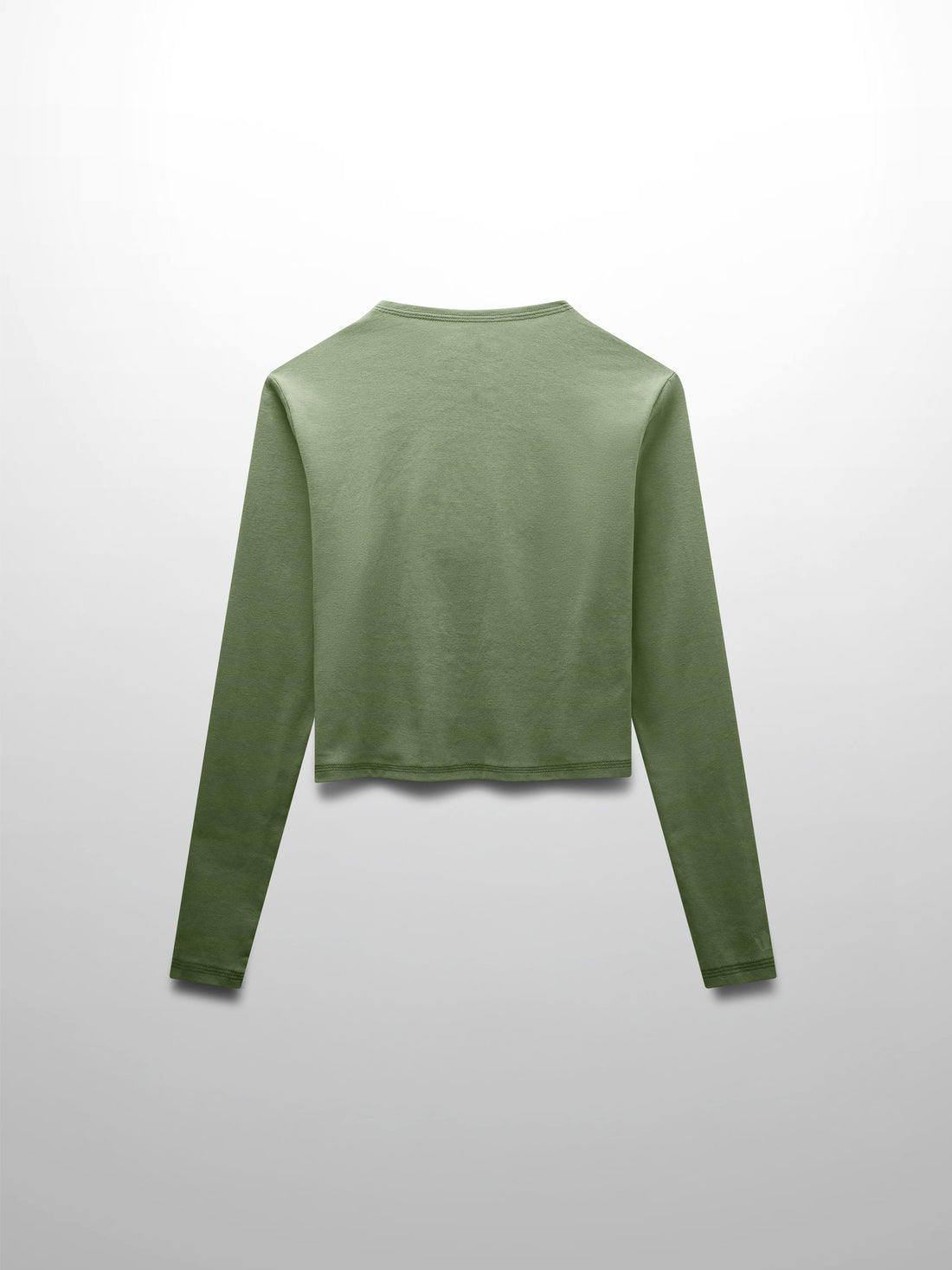 Basic T-Shirt Cropped Cardigan-Olive