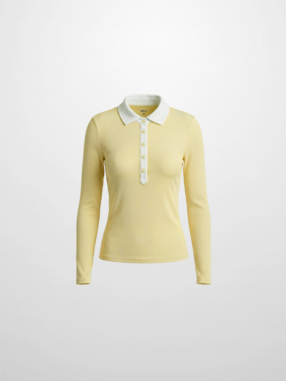 White Collar Polo-Butter Yellow