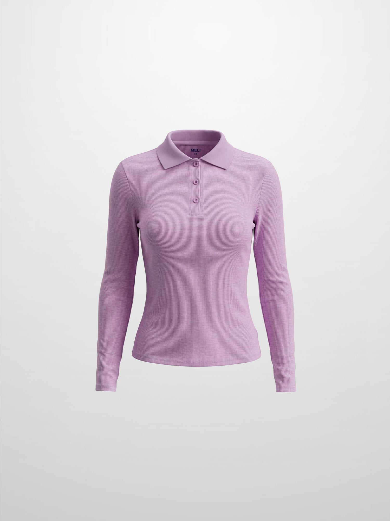 Heathered Collared Tee-Lavender