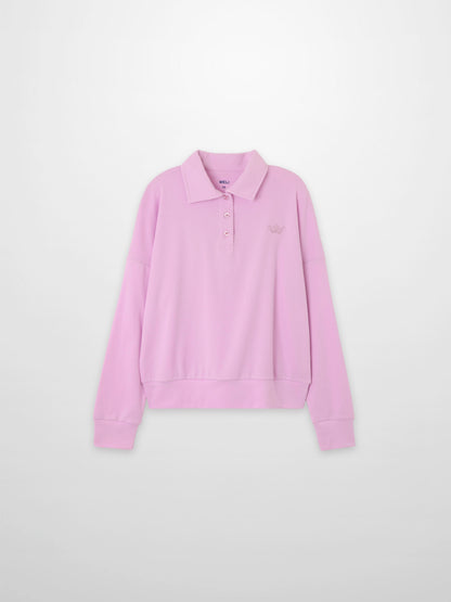 Collared Bomber Tee-Lilac