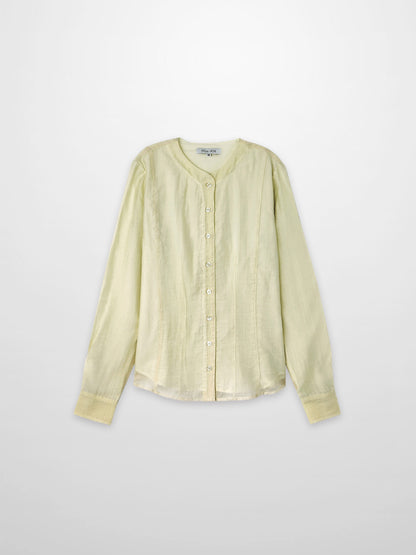 High V Neck Blouse-Mint
