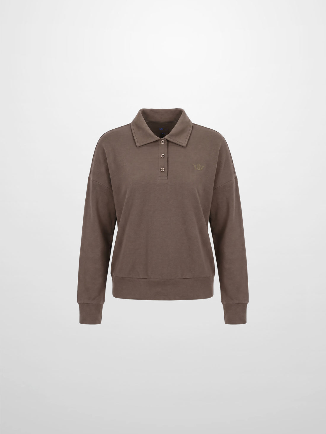 Collared Bomber Tee-Taupe