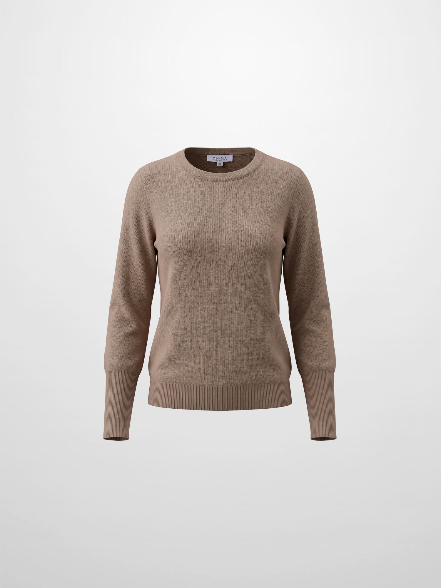 High Cuff Crew Sweater-Latte