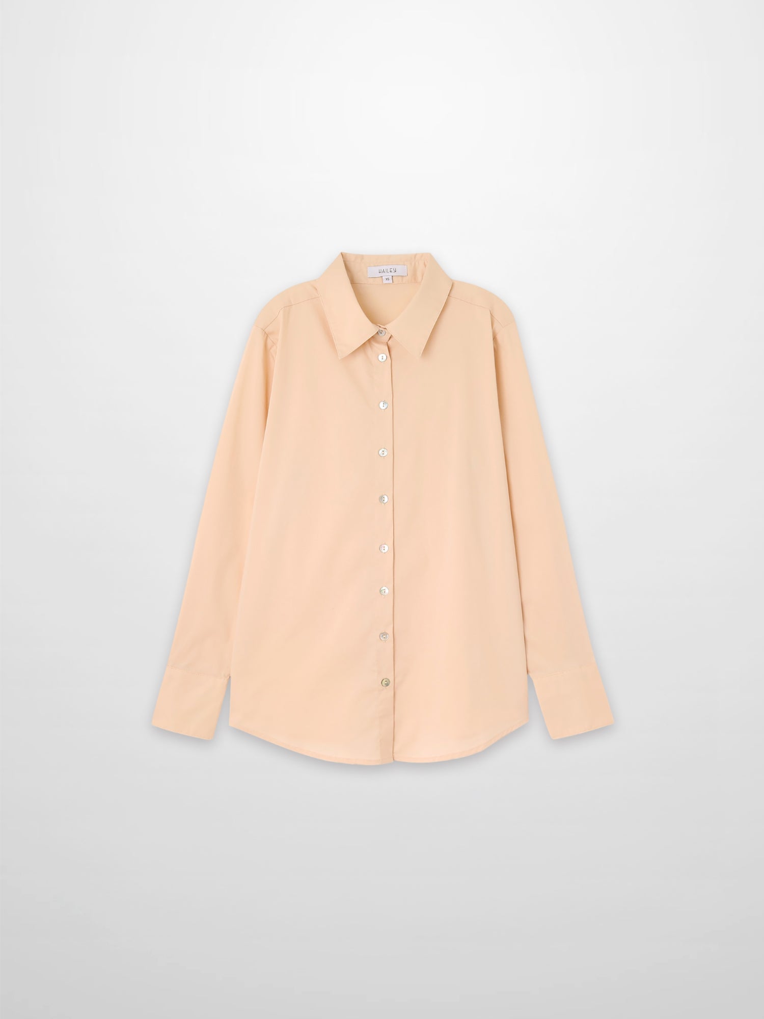 Cotton Button Down Blouse-Bone