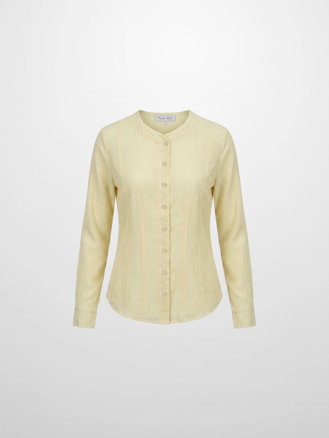 High V Neck Blouse-Cream