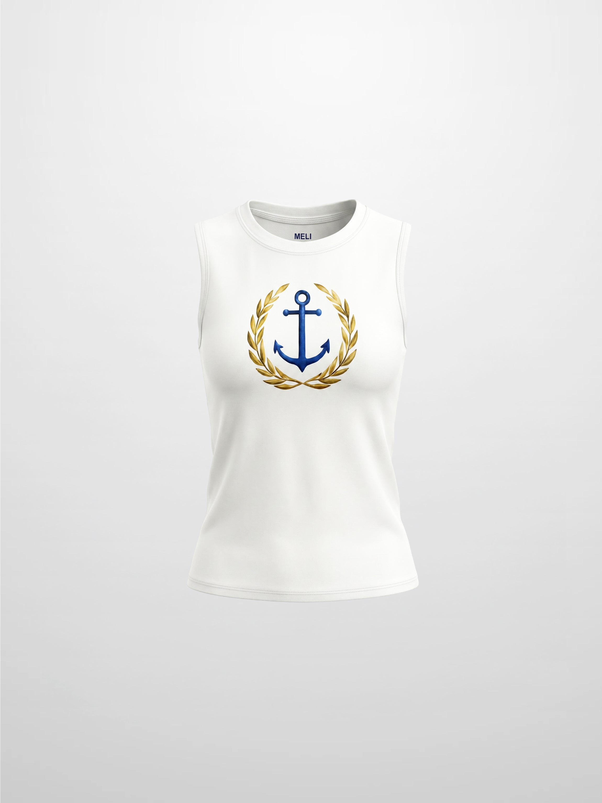 Sleeveless Tee-Sailor Emblem