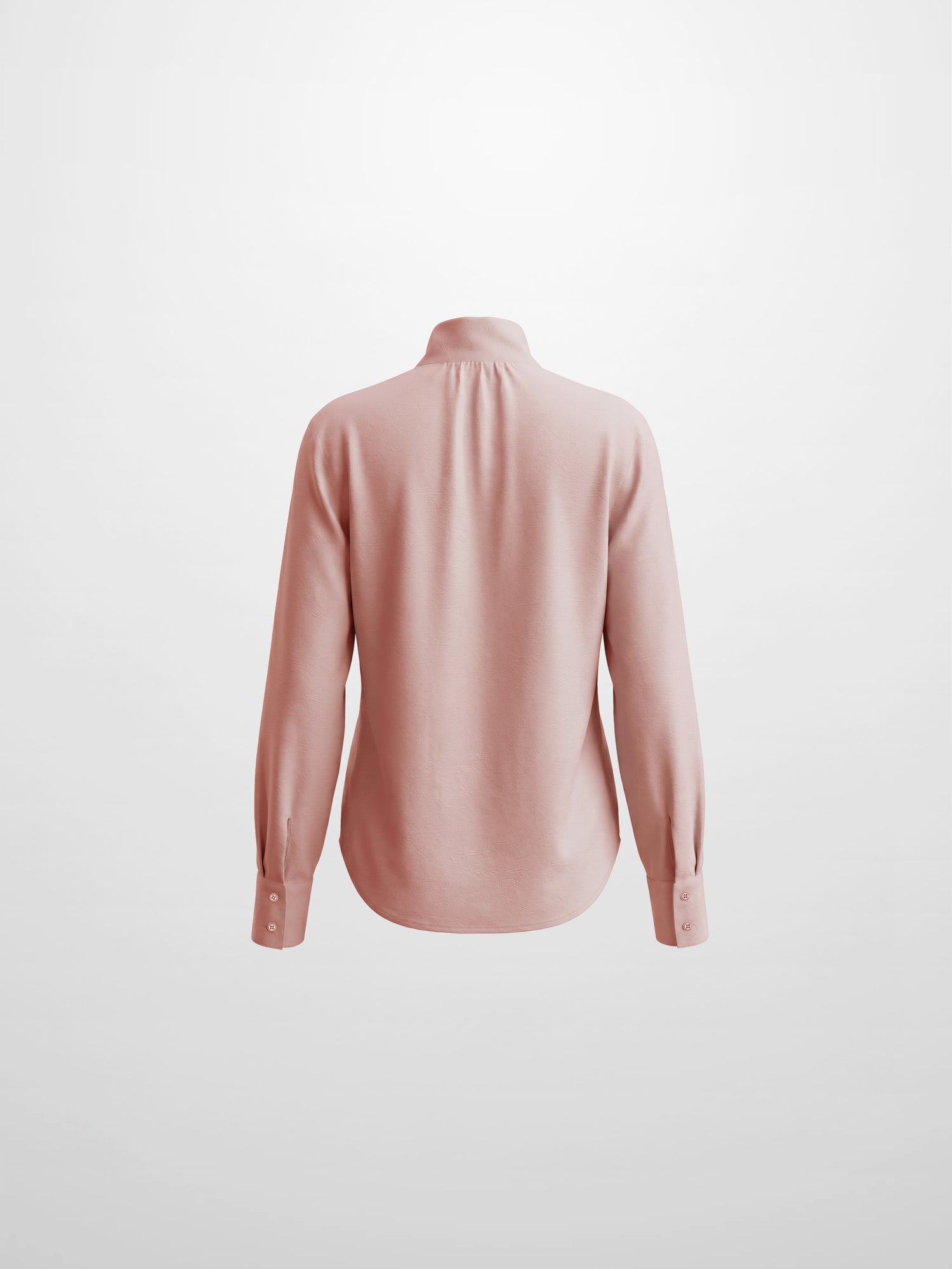 Fringe Bow Blouse-Pink