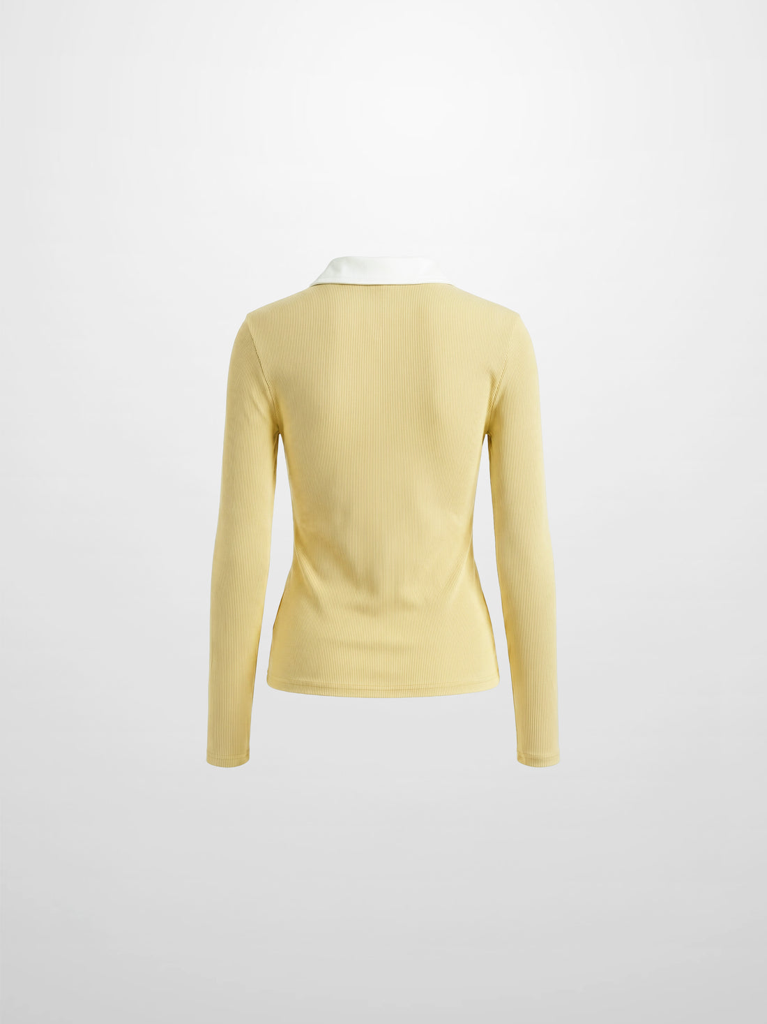 White Collar Polo-Butter Yellow