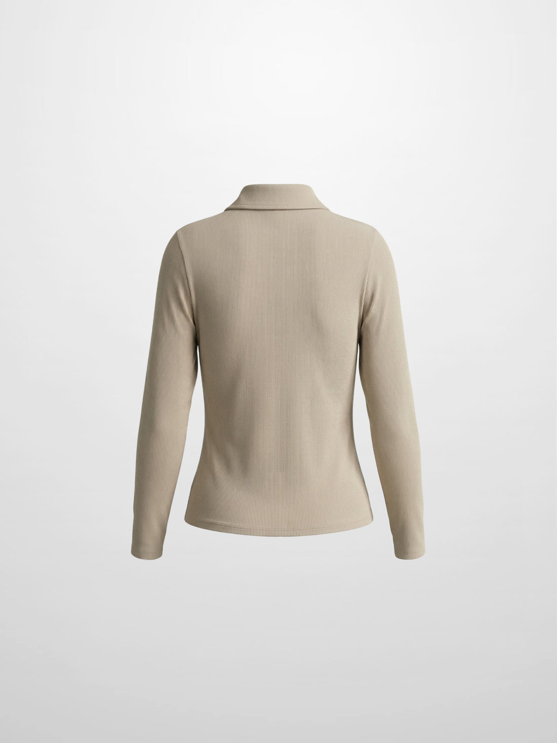 Ribbed Button Down Shirt-Taupe