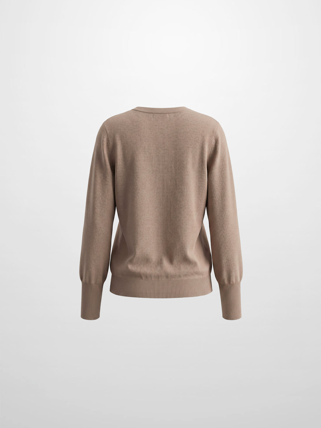 High Cuff Crew Sweater-Latte