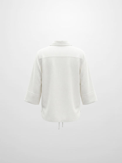 Tie Back Blouse-White