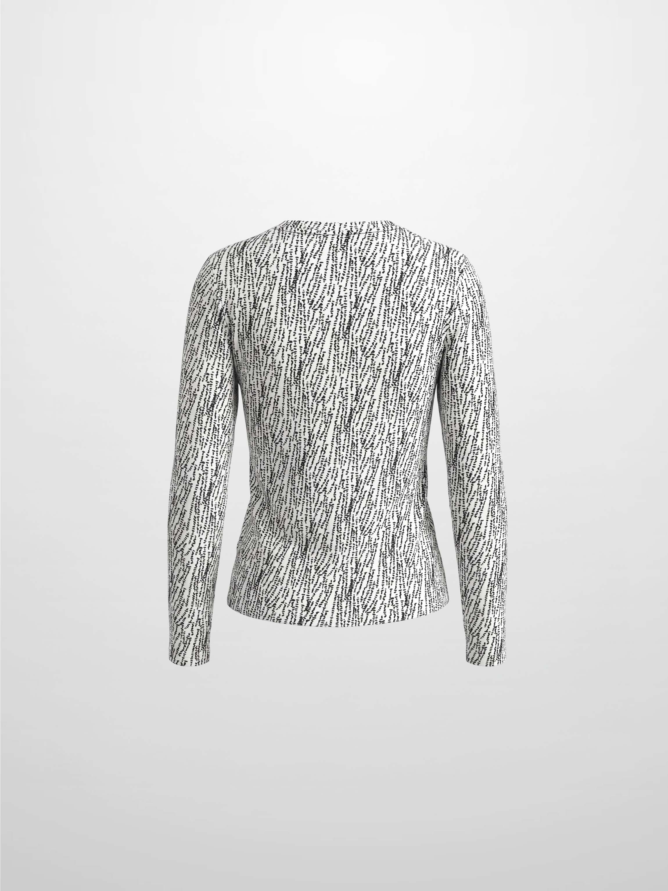 Basic Printed T-shirt-Black and White Speckled