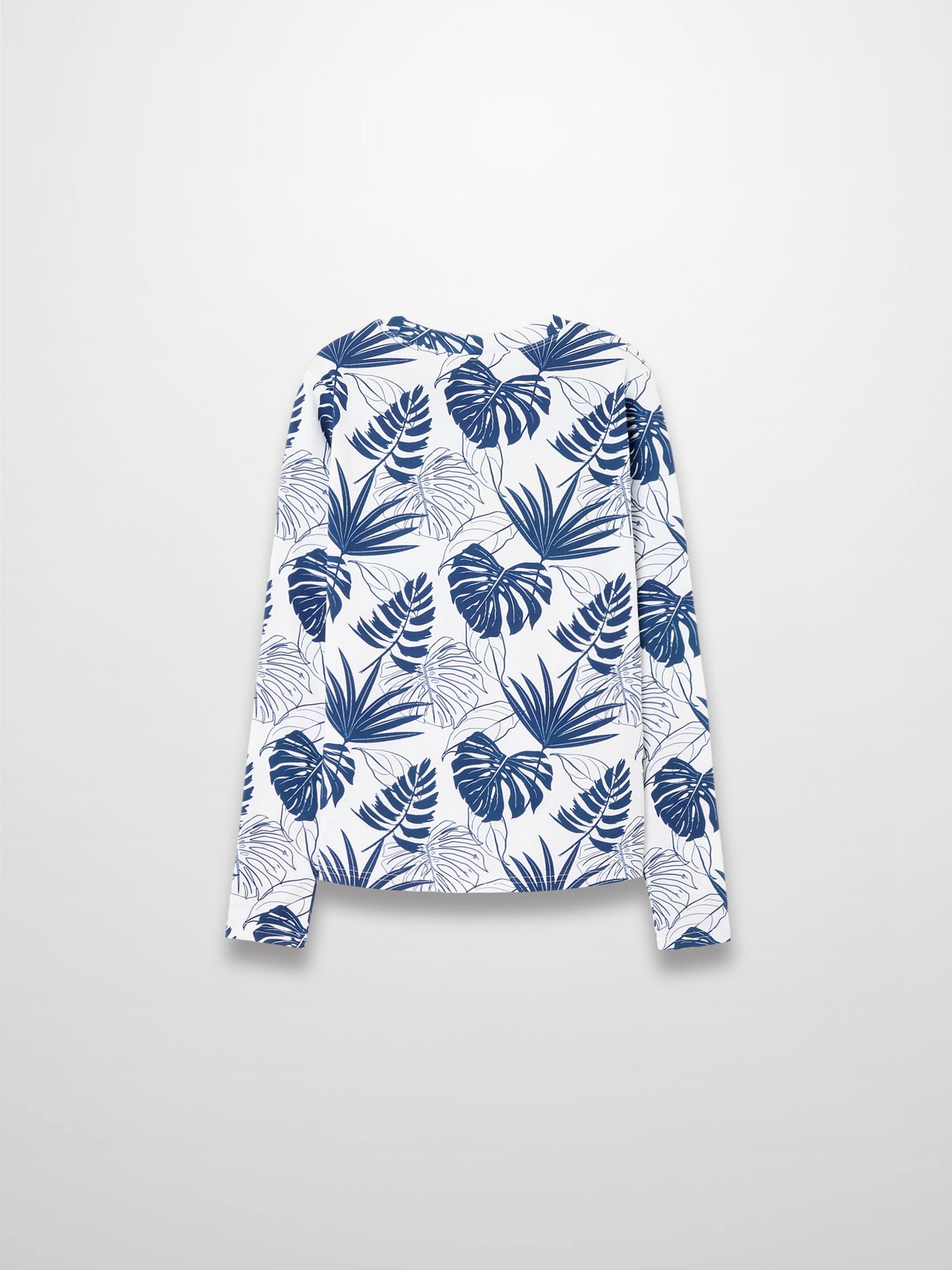 Basic Printed T-shirt-Navy Palm