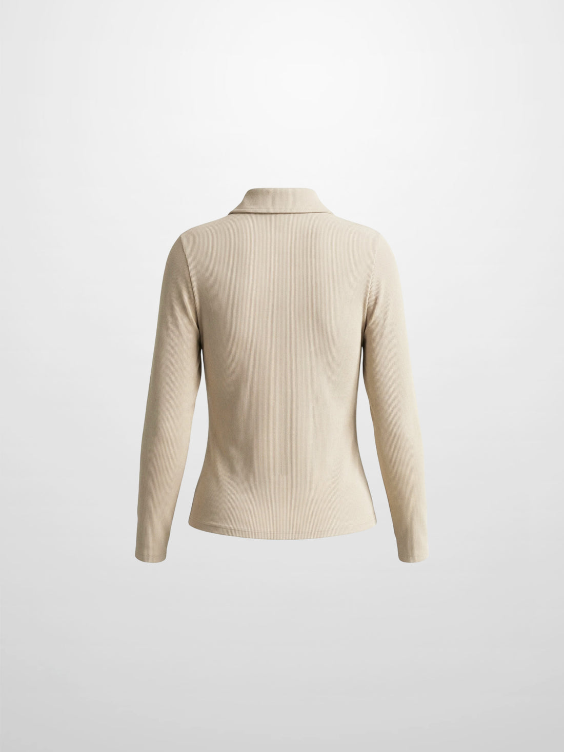 Ribbed Button Down Shirt-Taupe