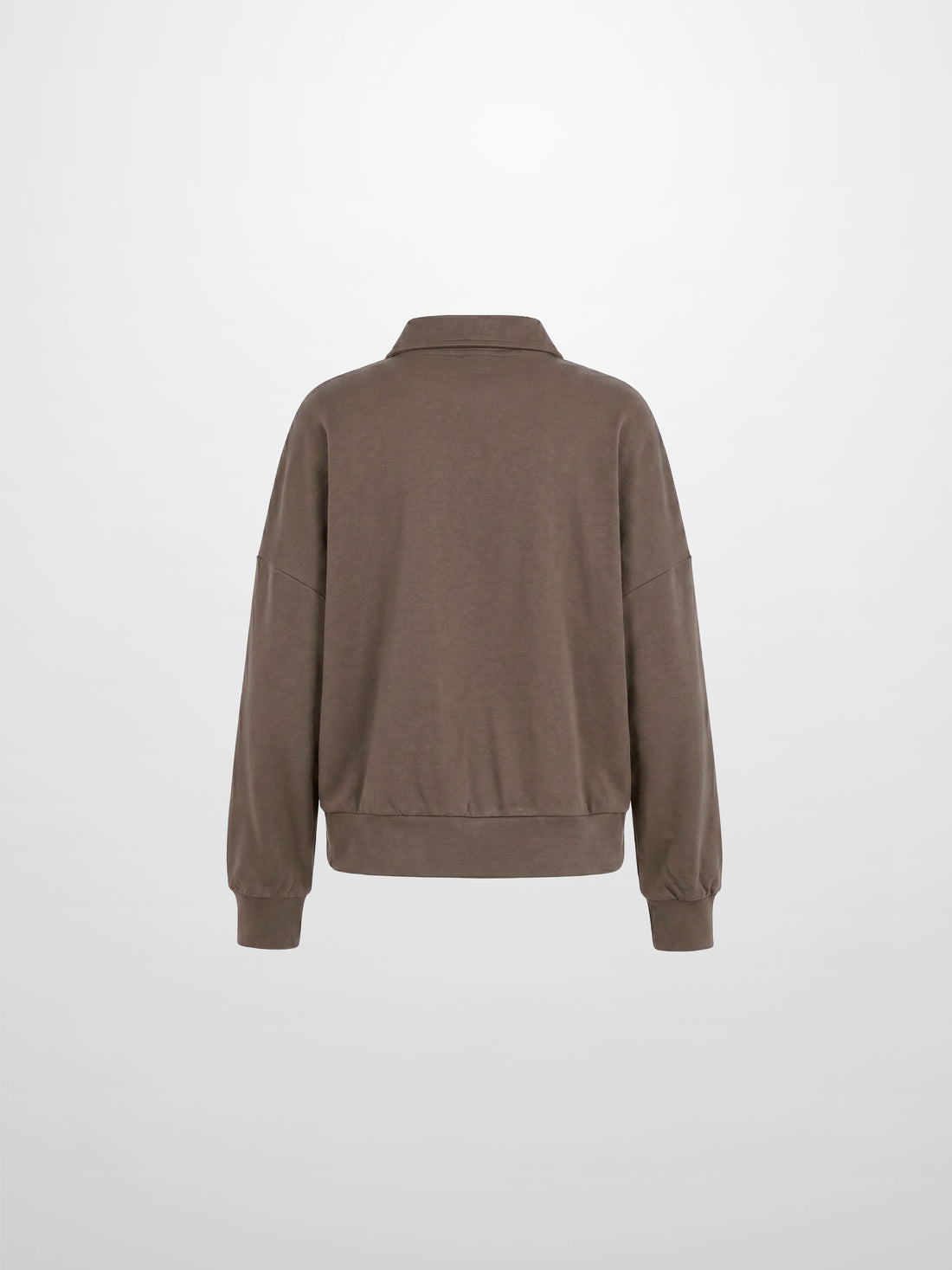 Collared Bomber Tee-Taupe