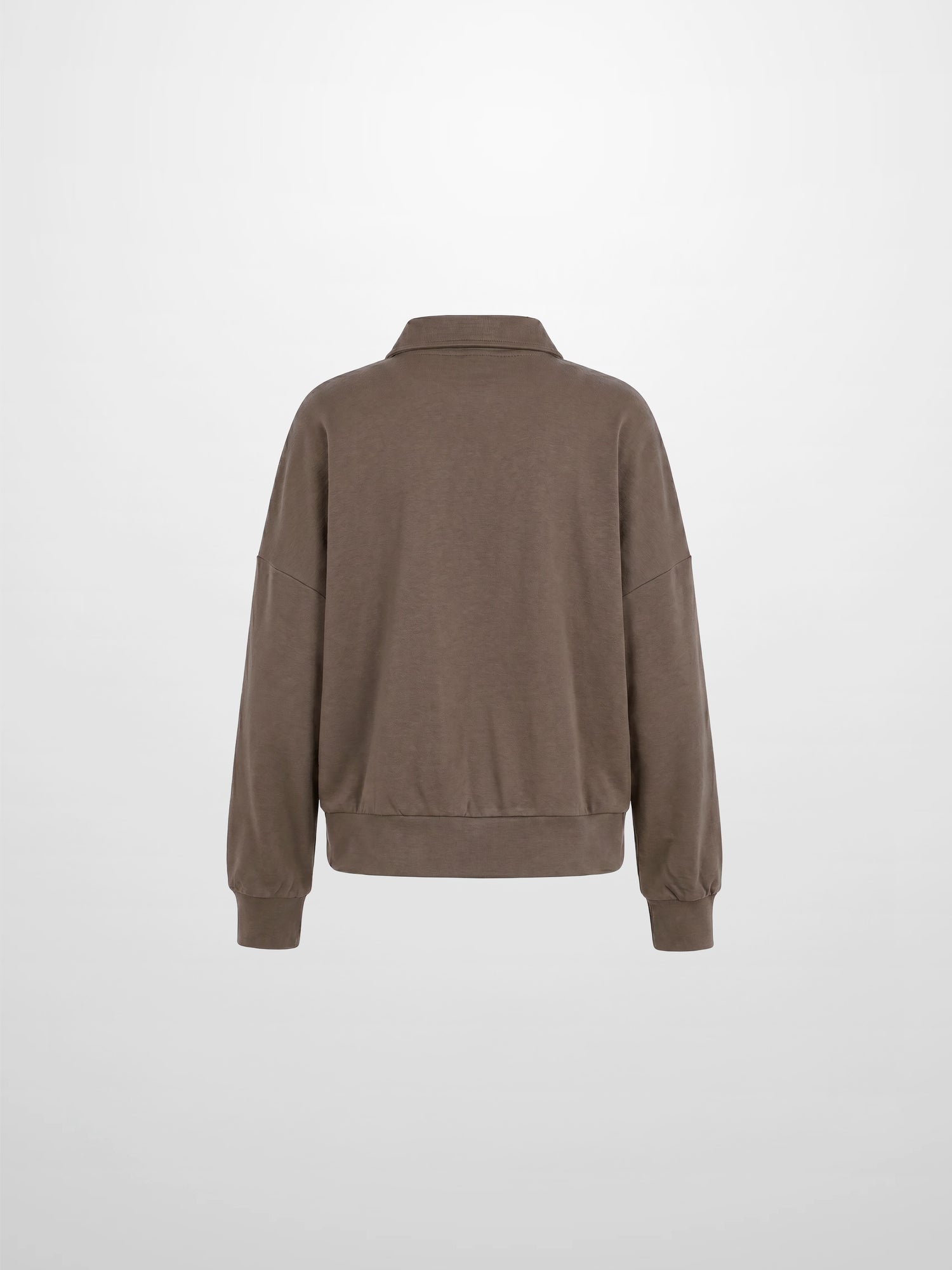 Collared Bomber Tee-Taupe