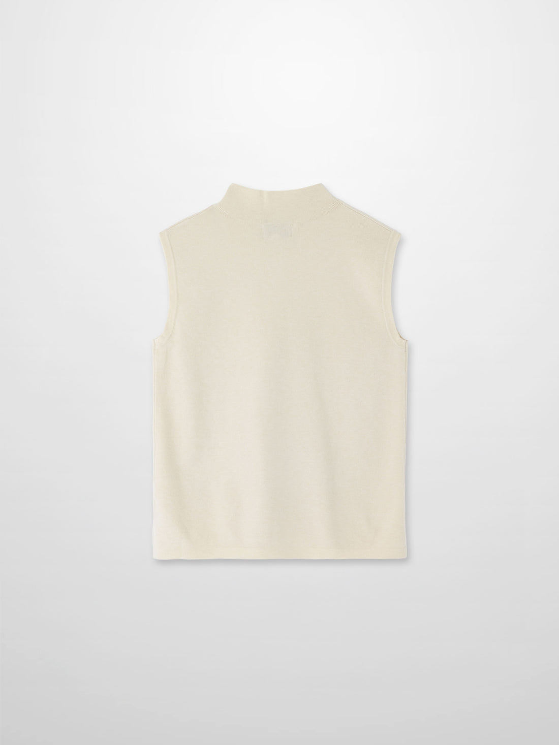 Sleeveless Mock Neck Sweater-Ivory