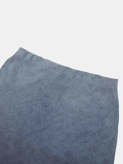 Classic Denim Skirt 37"-Light Blue
