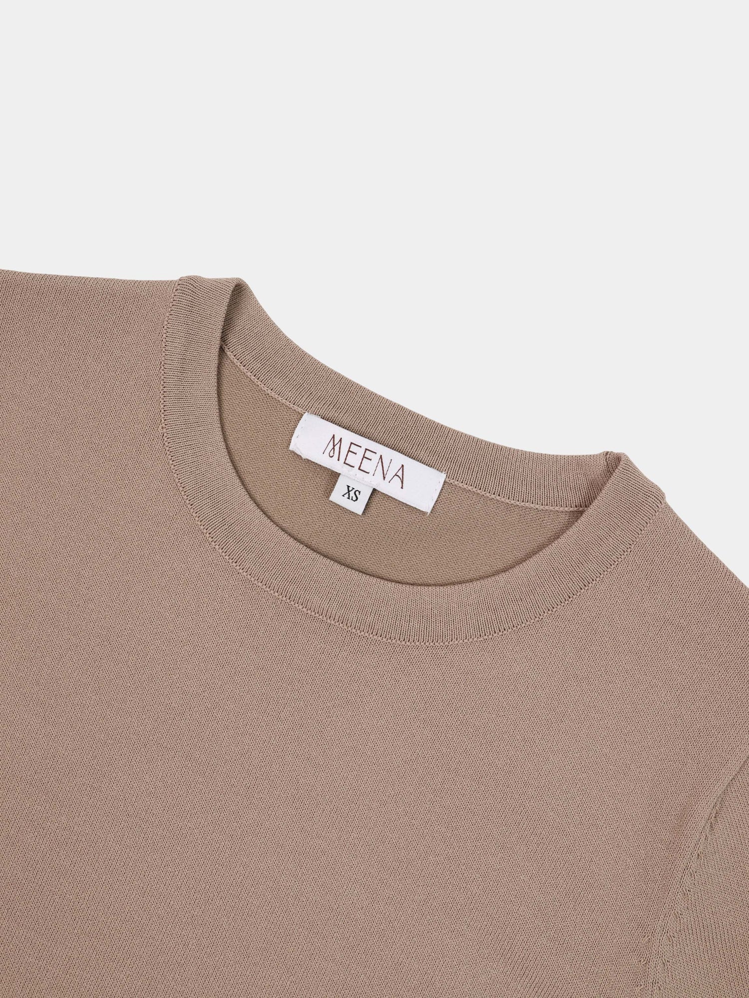 High Cuff Crew Sweater-Latte