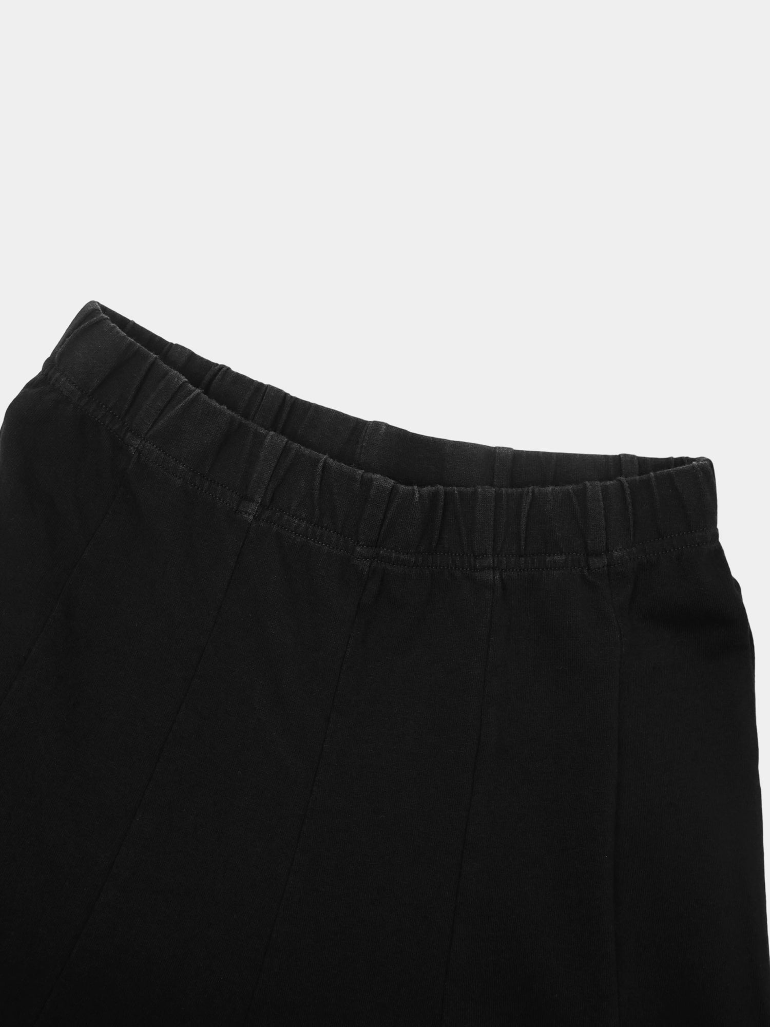 Paneled Flare Skirt 35"-Solid Black