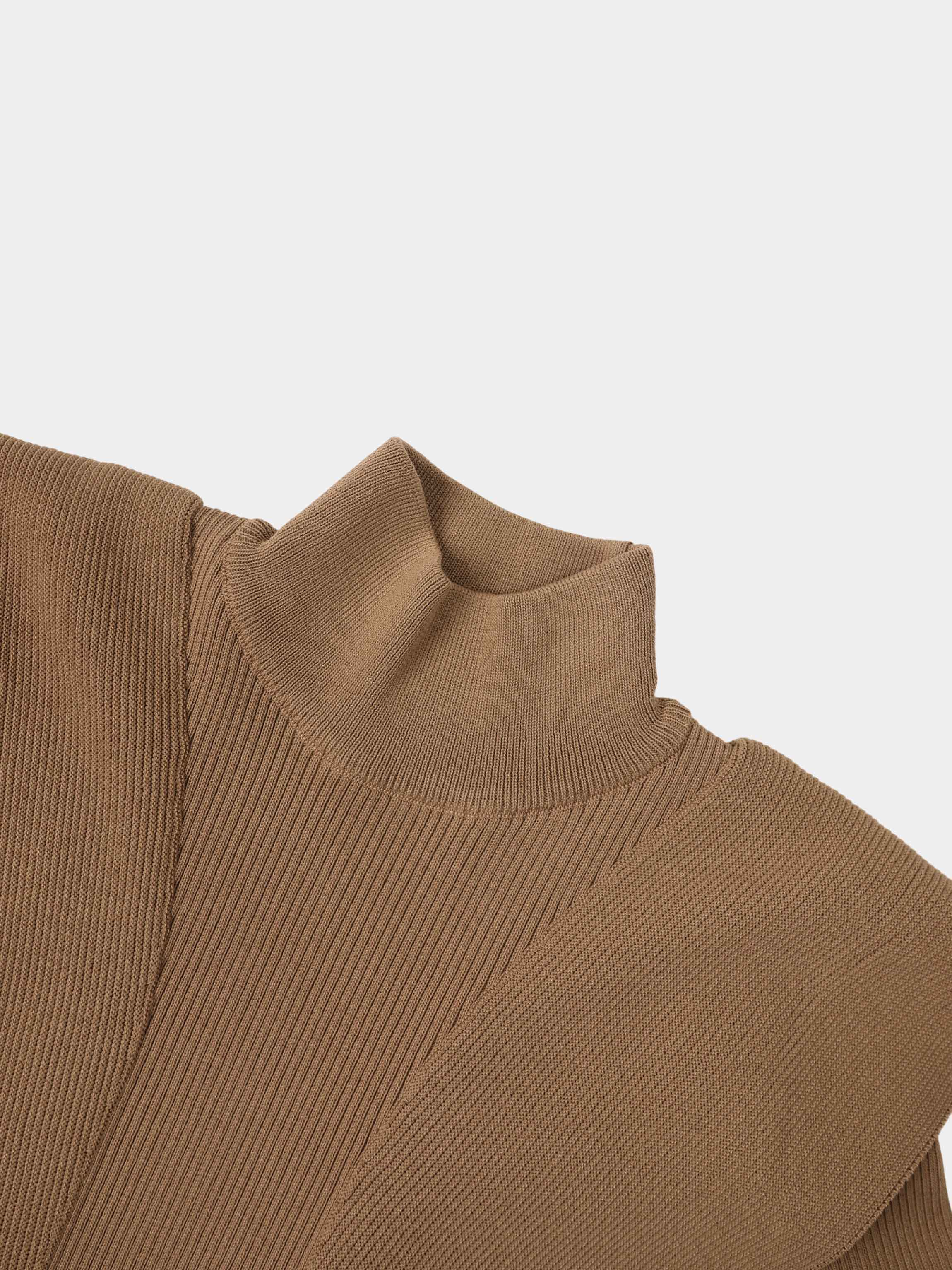 Side Ruffle Sweater - Latte
