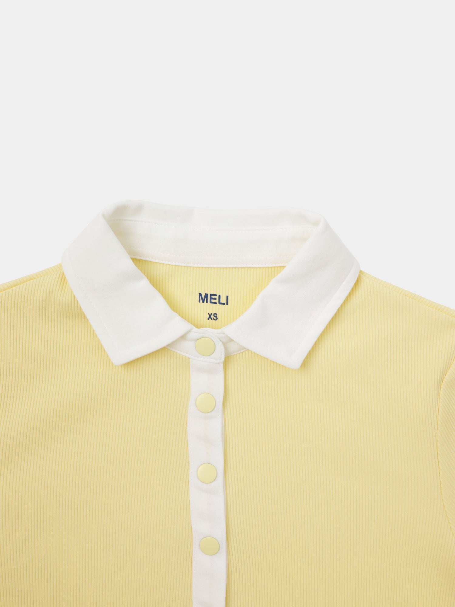 White Collar Polo-Butter Yellow