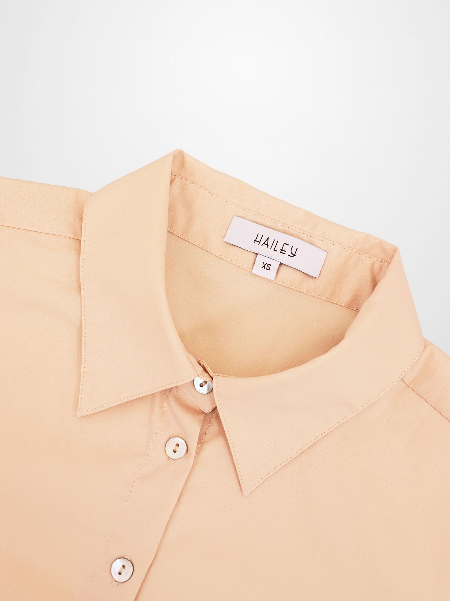 Cotton Button Down Blouse-Bone