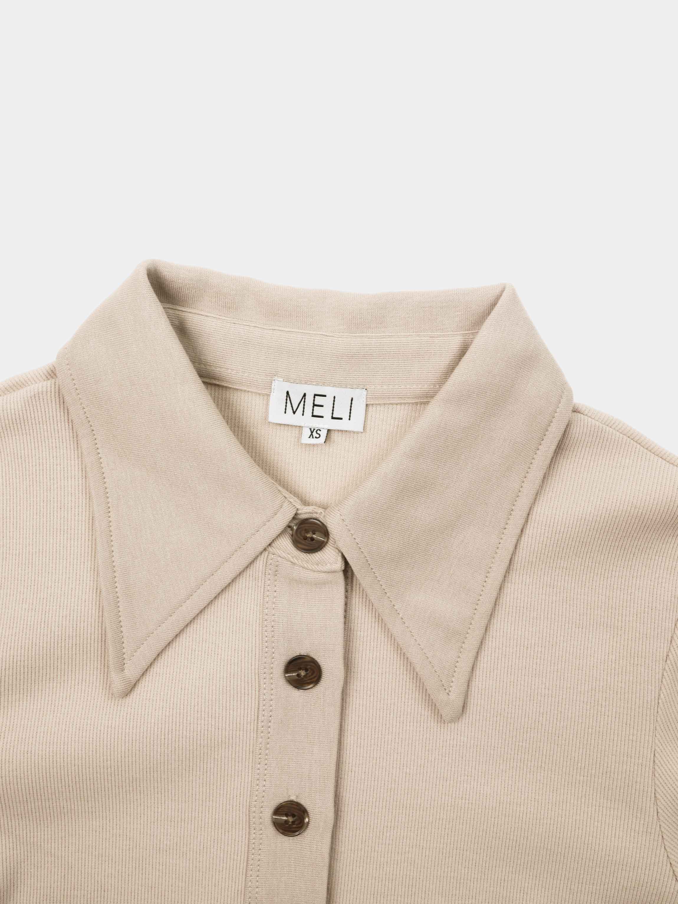Ribbed Button Down Shirt-Taupe – Fame on Central