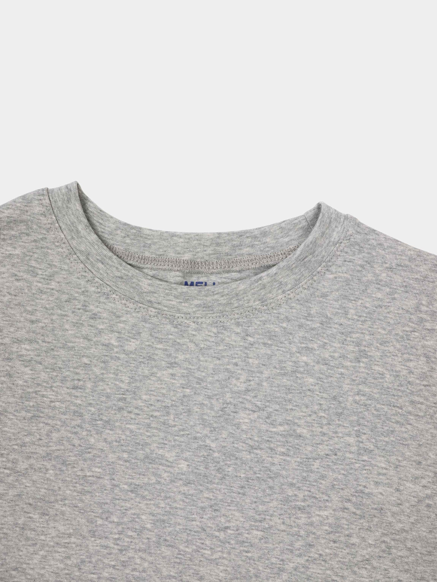 Crochet Stripe Boxy Tee-Grey/Pink/Cream