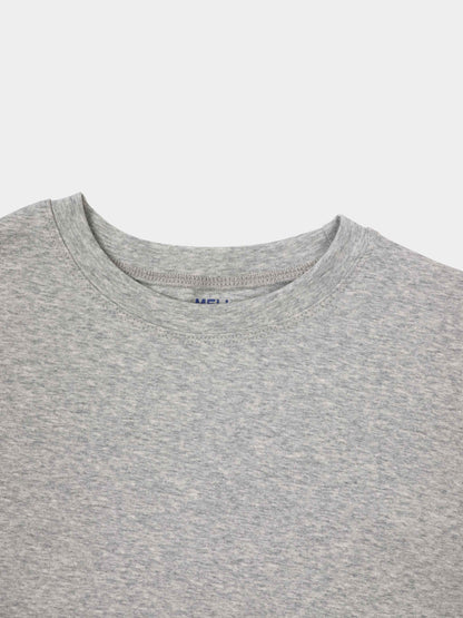 Crochet Stripe Boxy Tee-Grey/Pink/Cream