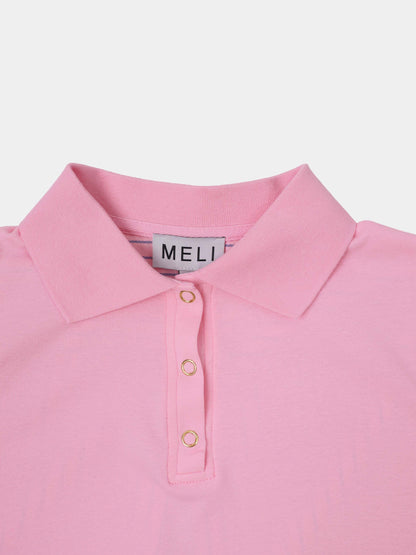 Shirt Back Polo T-Shirt-Pink