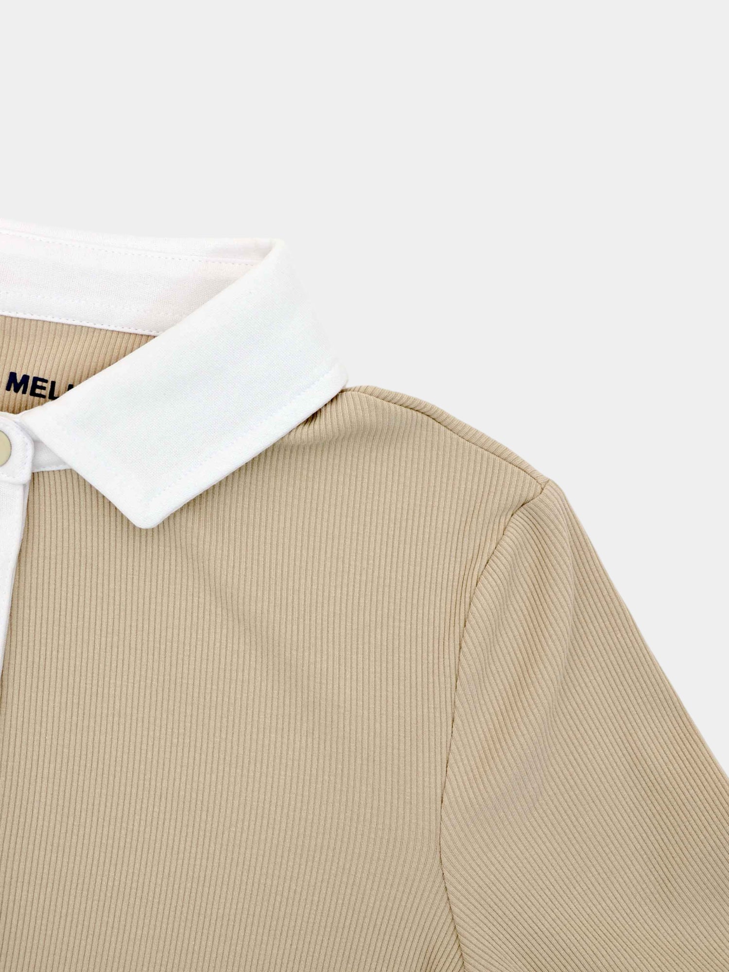 White Collar Polo-Tan