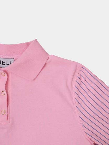 Shirt Back Polo T-Shirt-Pink
