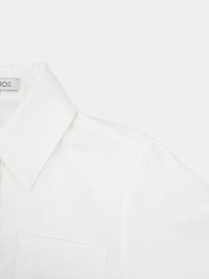 Tie Back Blouse-White