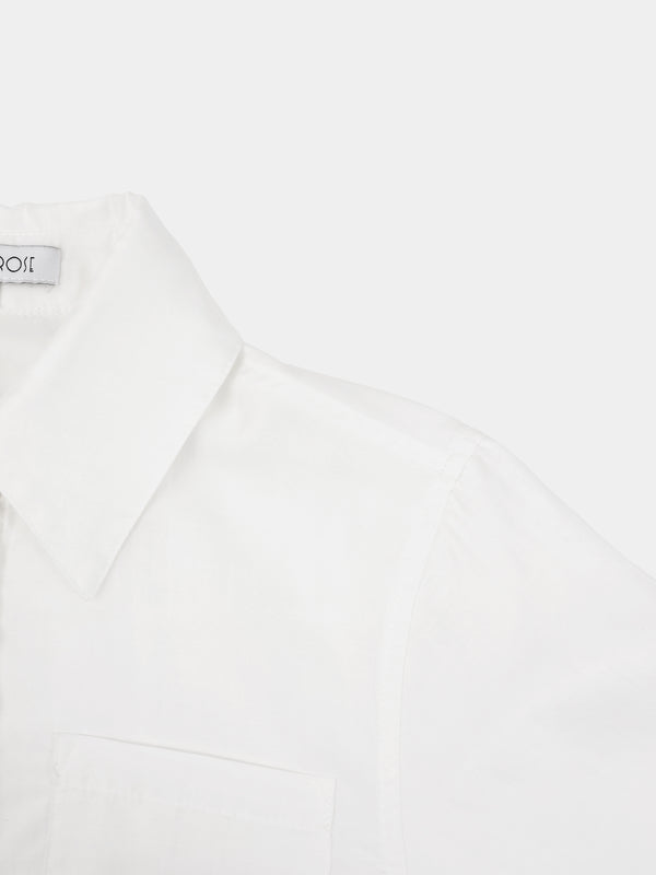 Tie Back Blouse-White