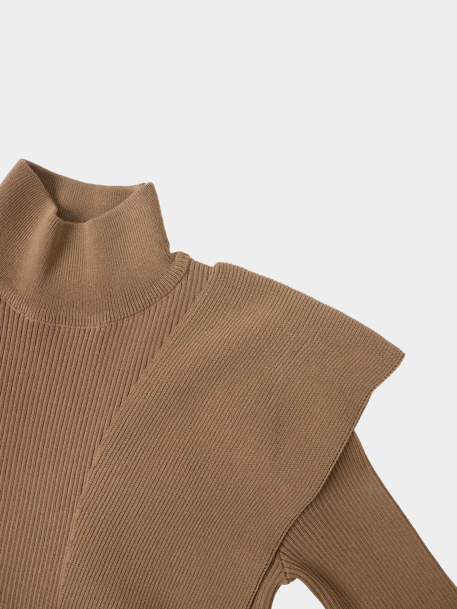 Side Ruffle Sweater - Latte